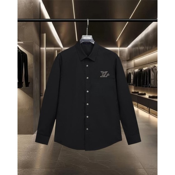 Louis Vuitton classic long-sleeved shirt with embroidered logo on the chest